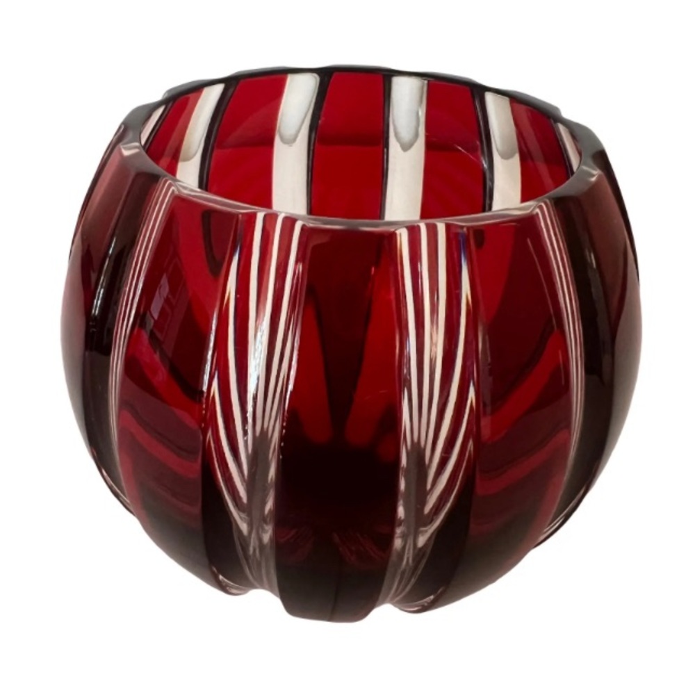Faberge Parallel Crystal votive NWT red - sm